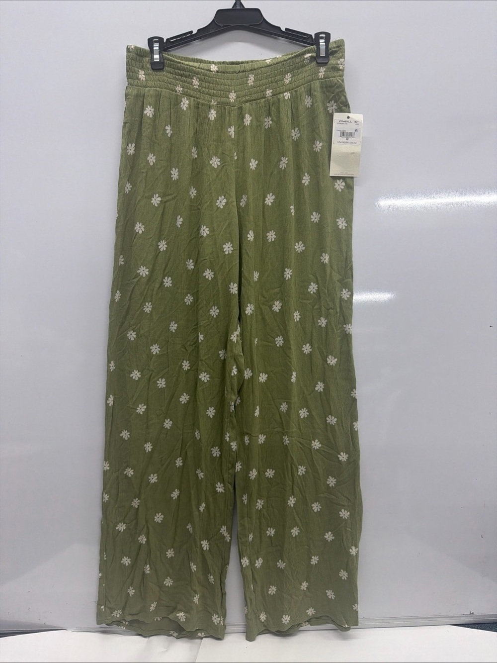 O'Neill Olive Green Floral Maxi O’Neill Flair Beach Pants Green Flower Print